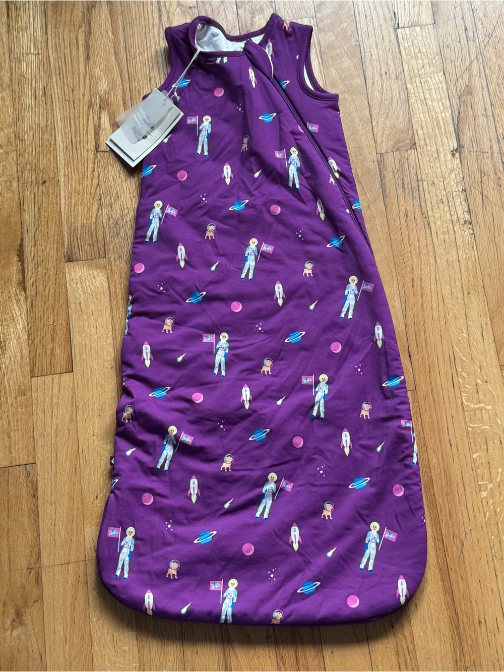 Kyte BABY x Barbie Purple Astronaut Print Sleeveless Sleep Sack